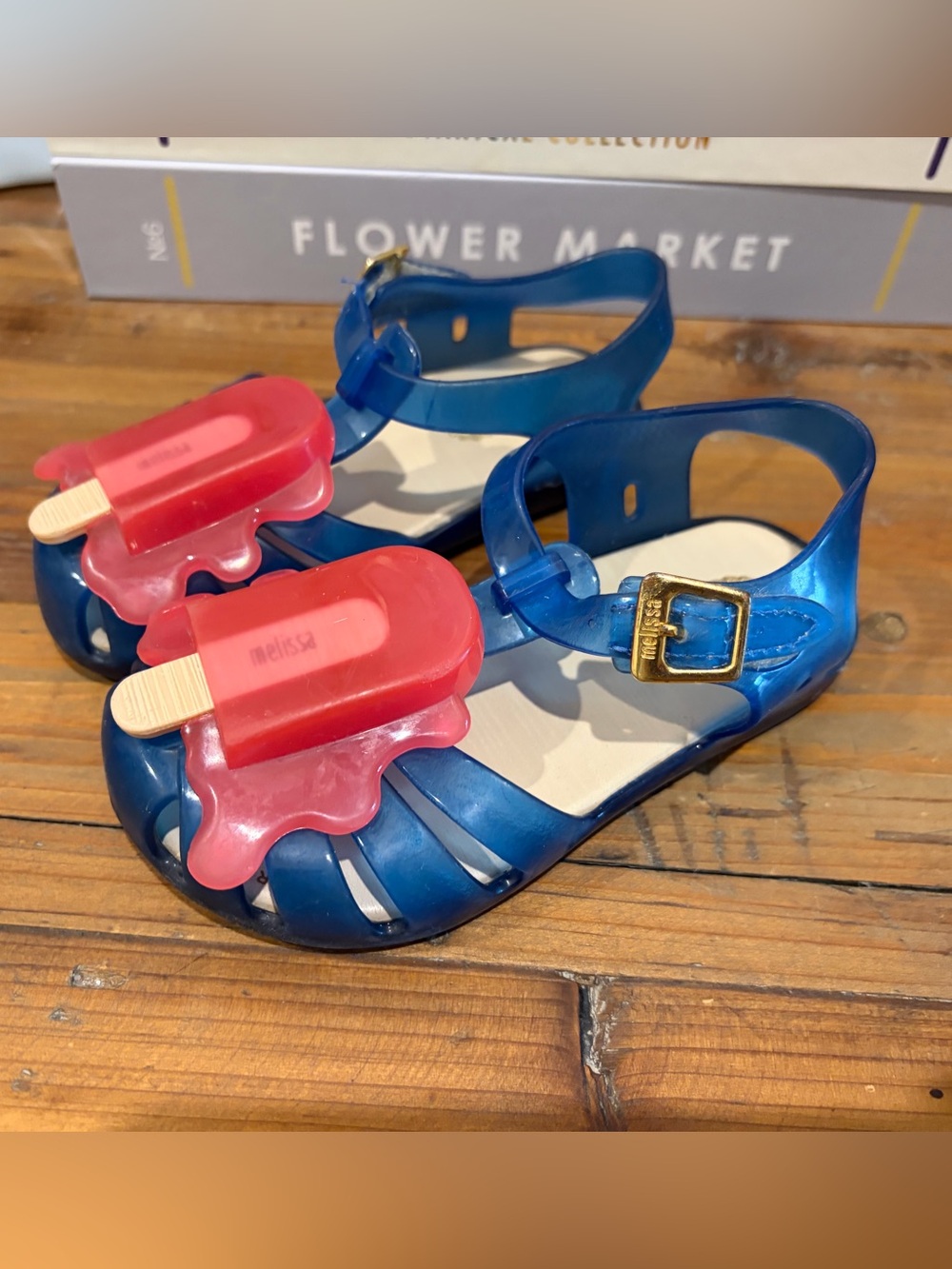 Mini Melissa Blue and Pink Popsicle Jelly Sandals